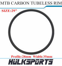 Carbon fiber 29ER mountain bicycle Rim bicycle Carbon Rim Hookless 35mm width tubuless