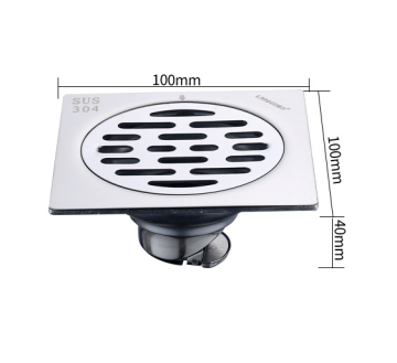 Bathroom toilet cover stainless steel Square fast drainage backflow preventer deodorization floor drain