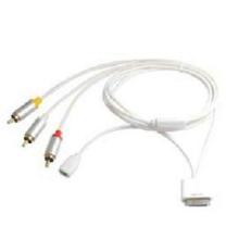 Apple Dock Connector to Composite AV Cable with USB
