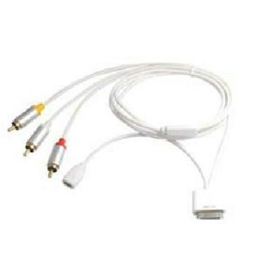 Apple Dock Connector to Composite AV Cable with USB