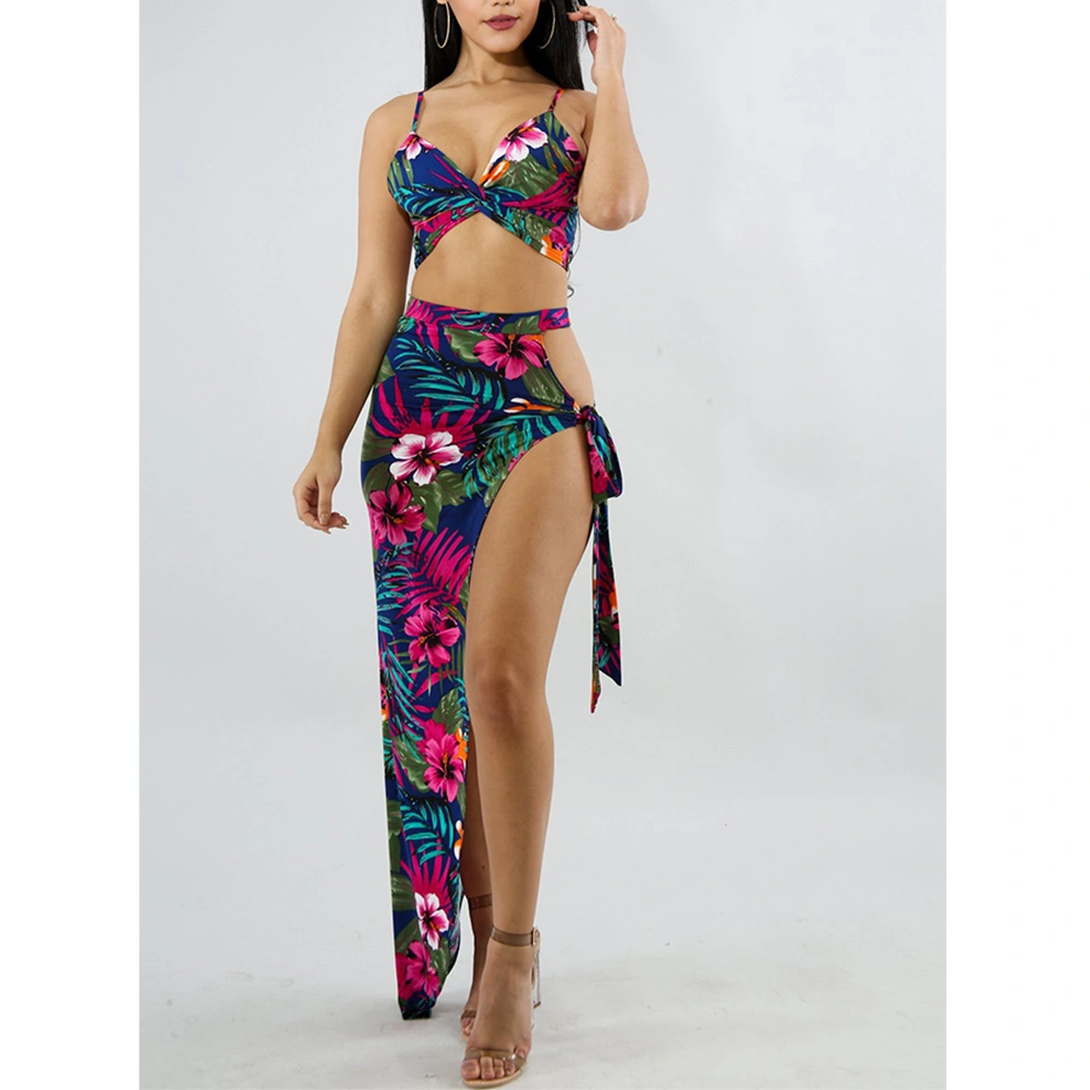 Sexy Women's Dress Standard Size Sling Print Beach Club Two-Piece Suit