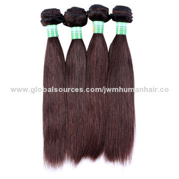 Wholesale Top Quality 24-inch 2# Silky Straight Virgin Italian Hair Weft, PayPal and Escrow Accept