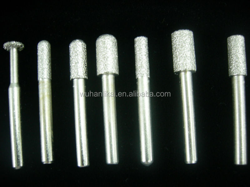 1/8 inch diameter sharp Vacuum Brazed diamond finger bits grinding stone