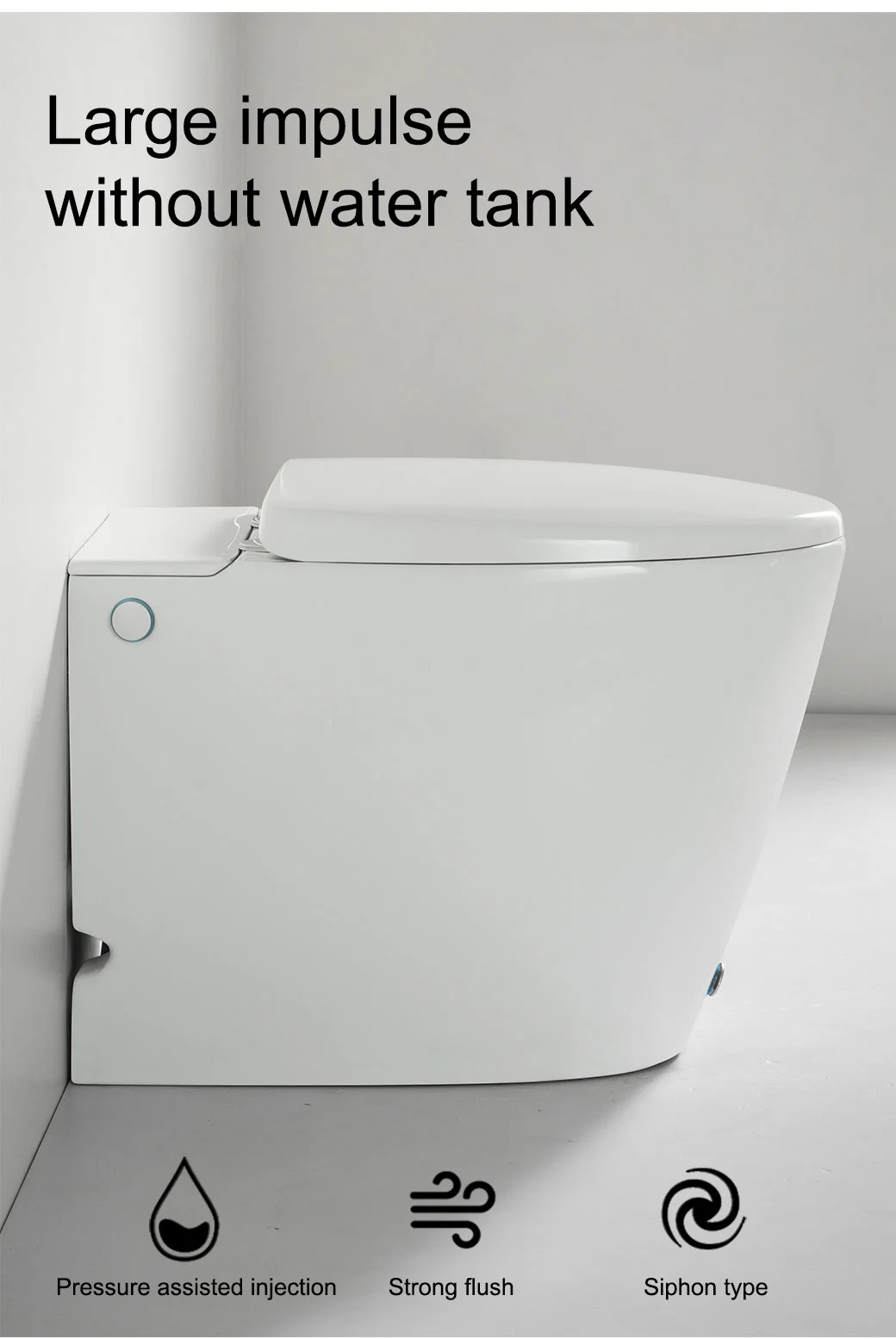 Environmentally-Friendly Electronic Pulse Solenoid Ceramic Bathroom Intelligent Toilet