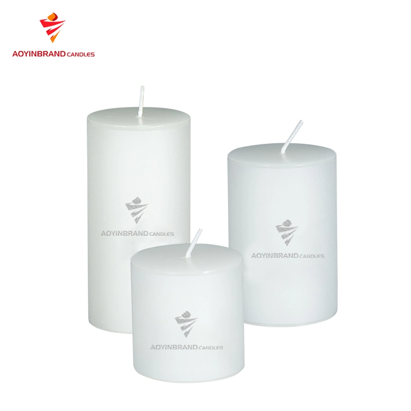 Classic Color Pillar Candles Scented Private Label Decorative Pillar Candle