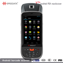 4.5inch LCD touch screen android portable fingerprint scanners in android4.4.2bar code handheld terminal