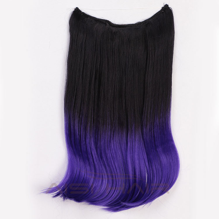 Aisi Hair One Piece Long Natural Straight Hair Extension Multicolor Clip In Heat Resistant Synthetic Fiber Halo Hair Extensions