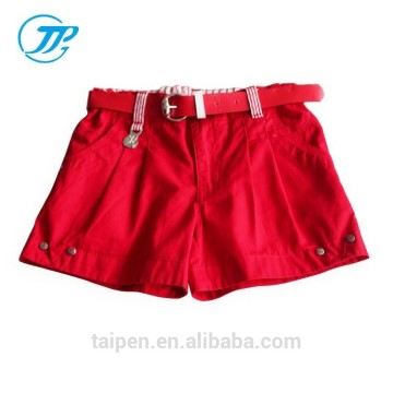 Summer Kids Girls Shorts Color Red 100% Cotton Shorts Stylish Girls Tight Shorts Wear