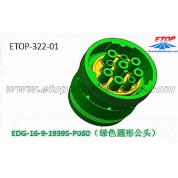 Green Cylindrical OBD Diagnostic Connector