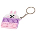 Popup Loket Kecil Mainan Bubble Sensory Fidget Keychain