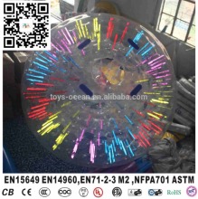 Exciting zorb ball pvc or tpu zorb ball for grass inflatable lighting zorb ball