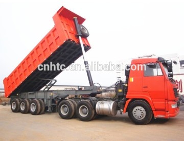 Factory Directly Sell Military 12 Wheeler 3 Axle 60T Tipper Trailer Price Cheap For Sale