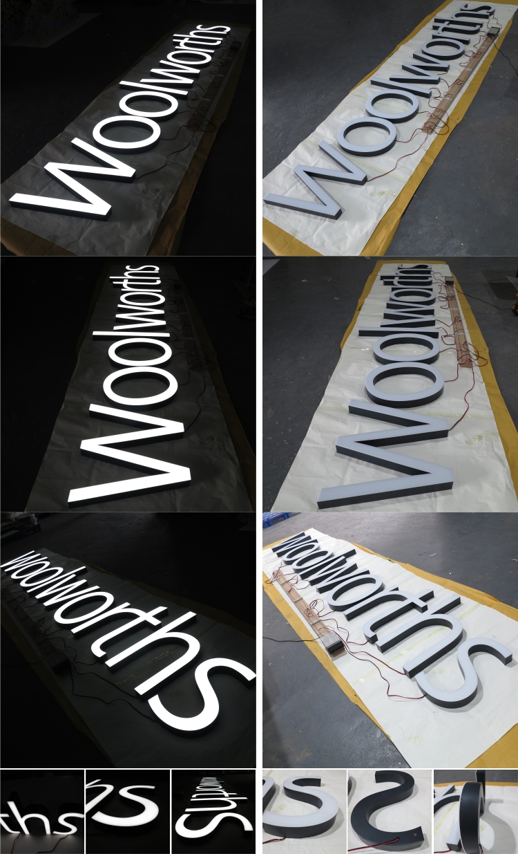 DINGYISIGN Custom Illuminated Large Outdoor Led Building Signage Acrylic Letter Sign