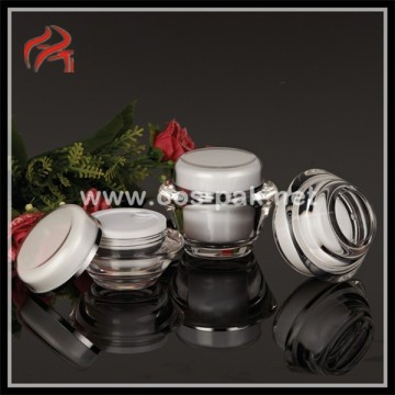 Acrylic plastic jars with lids