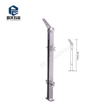 Outdoor Stainless Steel Glass Balustrade Systems with Handrails and Balusters