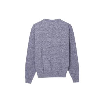 Pullover da uomo in cotone/nylon con scollo a V slim fit lavorato a maglia