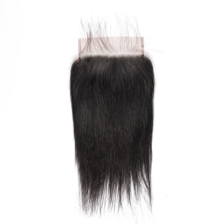bone straight closure transparent raw 4x4 peruvian  5x5 lace human hair  clousure and frontal for women hair piece