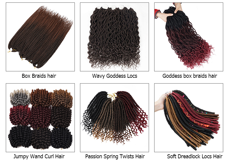 cheap Passion Spring Twists Hair Synthetic Crotchet Hair Extensions Pre looped Fluffy Twists Braiding Hair Crochet Braids Fiber