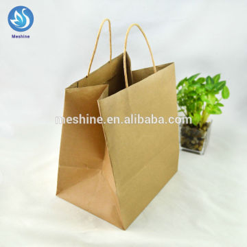 Take away brown kraft bag biodegradable paper bag