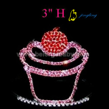 3 Inch fashion cupcake tiaras crowns for sale