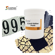 Soft Hand Feel Screen Printing with Crack Rubber Paste for High-Quality Textile Printing