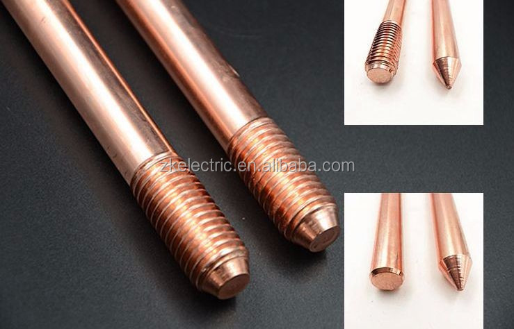 lighting protection supplier copper clad steel earth ground metal rod