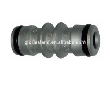 Aluminum hose coupling with 2 hose