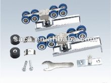 Suspended pulley for furniture hardware fittings