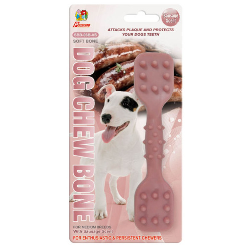 Percell 6" Dura Chew Toy Dumbbell Sausage Scent