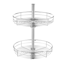 360Kitchen Cabinet Corner Revolving Basket For Cabinet