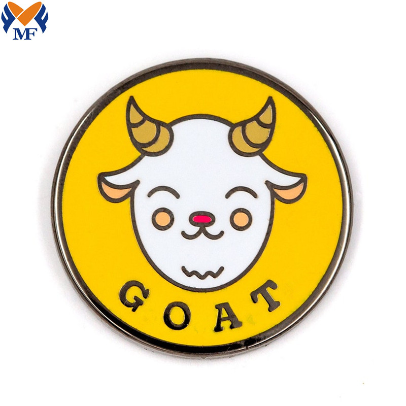 Goat Enamel Pin Jpg