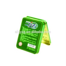 mini hinged factory sales rectangular metal hinged tabacco tin