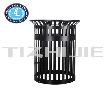 Simple packing Anti-Scratch Colored metal mesh outdoor trash can