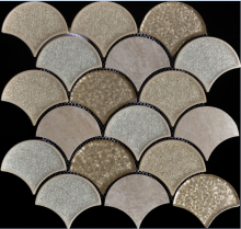 flower pattern marble and crystal mosaic