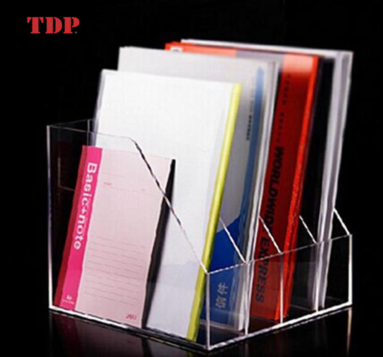 acrylic Magazine File Holder Paper Book Storage Office Desk Organiser