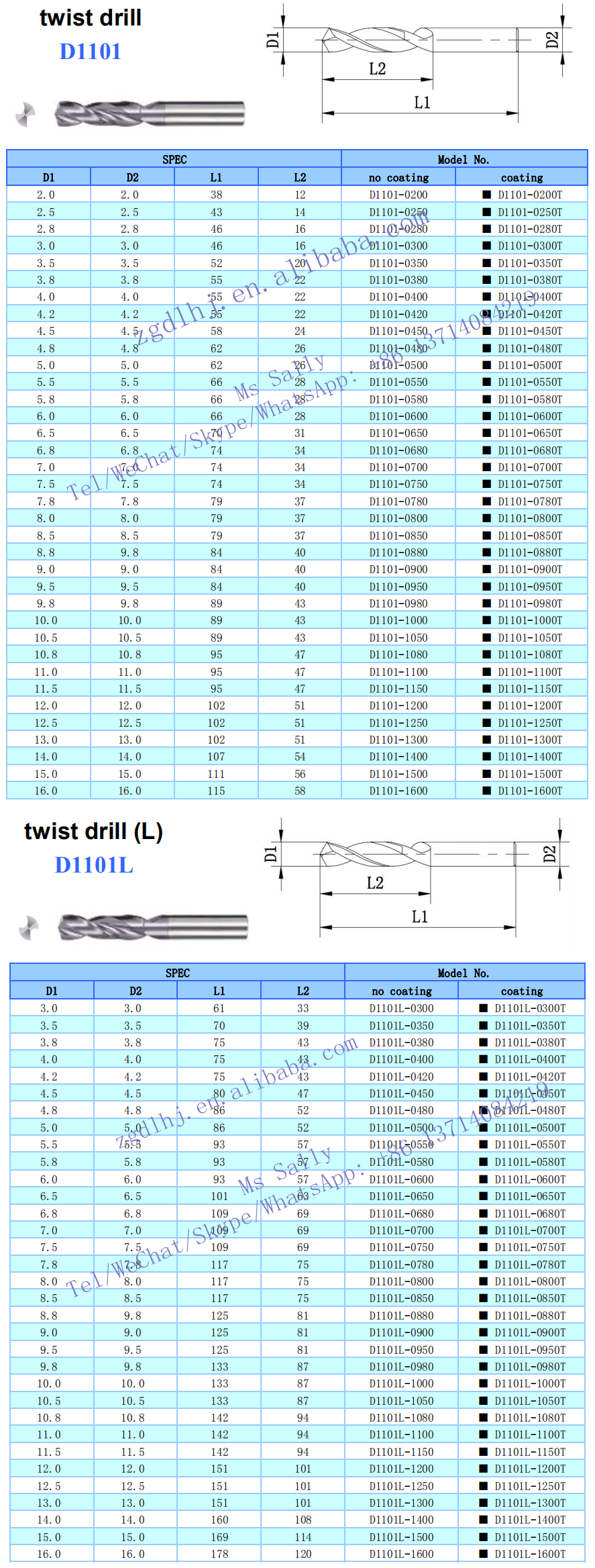 tungsten carbide spiral drill, stainless steel special drill