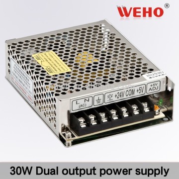 WEHO 30w Dual power supply output switching dual power supply 12v 24v