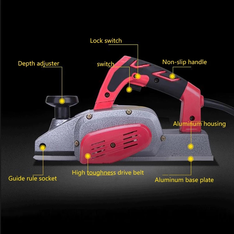 Woodworking Portable Cordless Portable Electric Plane Household Multifunctional Woodworking Planer Cutting Board