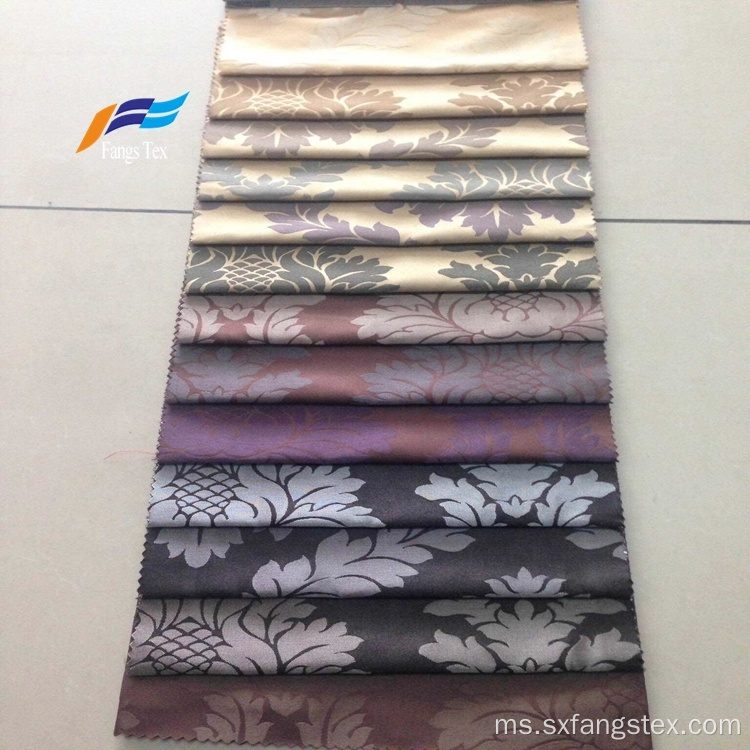 Tekstil Rumah Elegan 100% Kain Tirai Jacquard Polyester