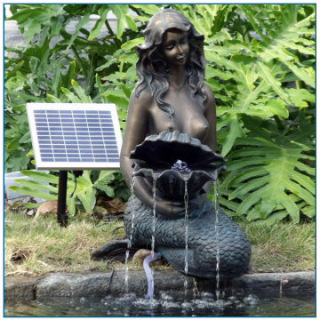 Life Size Peaceful Bronze Mermaid Water Fountain