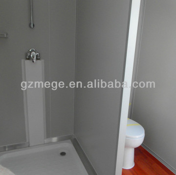 Movable toilet for with shower