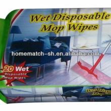 disposable wet mop, spunlace, wooden polish and cleaning wet wipe