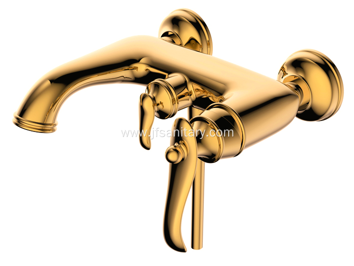 Wall-Mount Shower Faucet Valve Mixer Tub Filler Brass