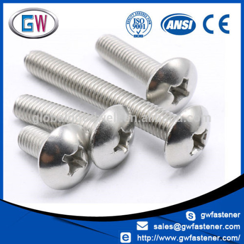 stainless steel slotted truss head machine screw
