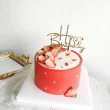 Colorful Gold Number Cake Toppers for Birthday