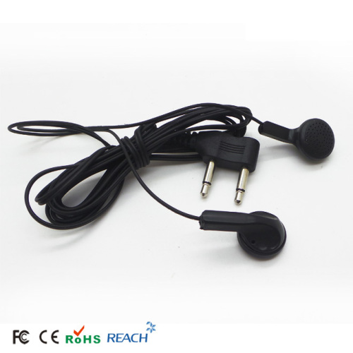 Disposable cheap aviation wired earphone 3.5mm plug