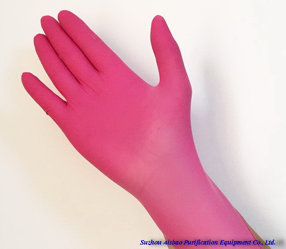 Disposable Household Red Food Grade Nitrile Synthetic Gloves Powder Free Cleaning Nitrile Exam Gloves