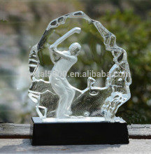 Golf award crystal trophy