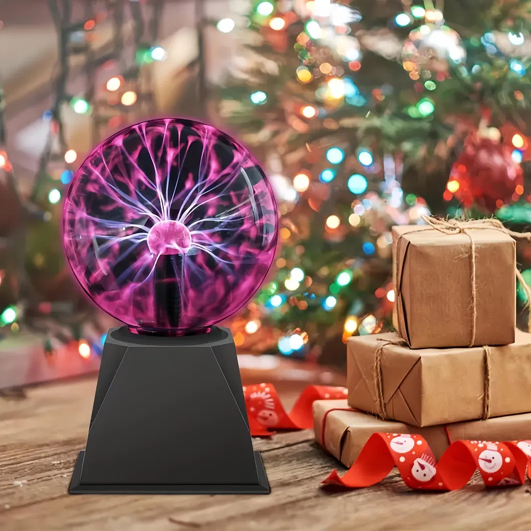 5-Inch Interactive Plasma Ball with Touch and Sound Sensitivity