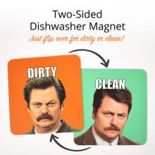 Ron Swanson Dishwasher Magnet Clean Dirty